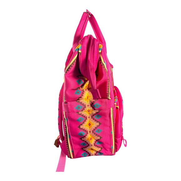 Wrangler Pink Aztec Backpack - Brand New with Tags - Picture 2 of 13